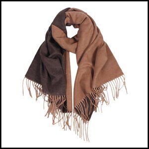 Oversized Reversible Shawl Elegant Minimal Chic Winter Wrap Cashmere Feel